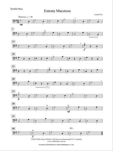 Entrata Maestoso: String Bass