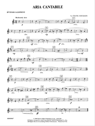 Aria Cantabile: B-flat Tenor Saxophone