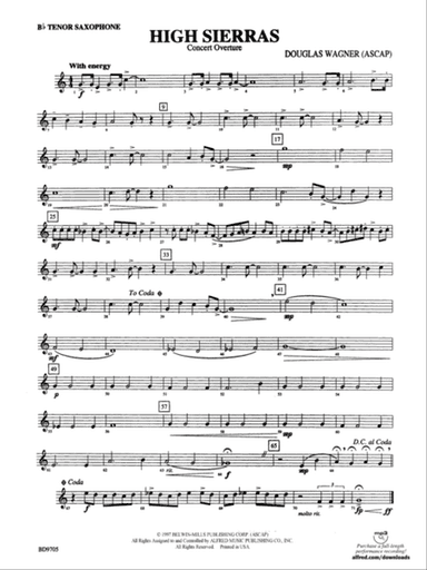 High Sierras: B-flat Tenor Saxophone
