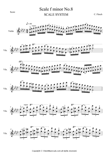 C. Flesch : Scale f minor No.8