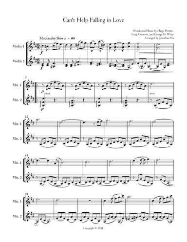 Can't Help Falling In Love