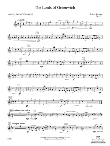 The Lords of Greenwich: E-flat Alto Saxophone