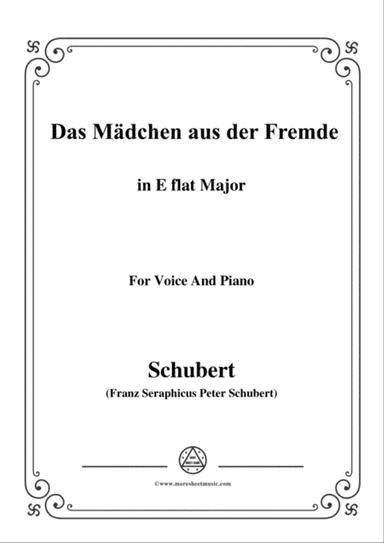 Schubert-Das Mädchen aus der Fremde,in E flat Major,for Voice&Piano