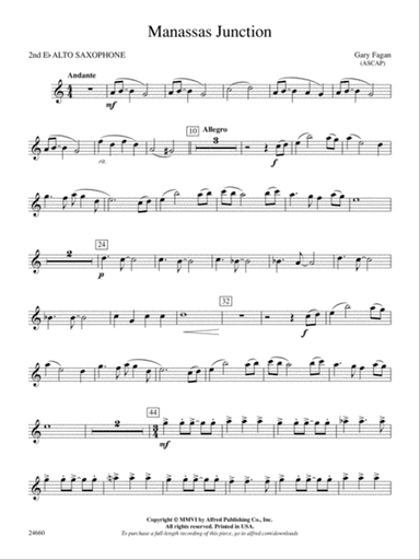 Manassas Junction: 2nd E-flat Alto Saxophone