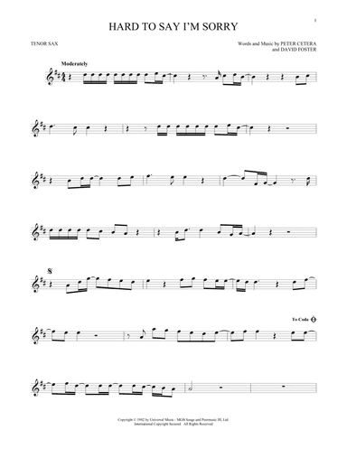 Hard To Say I'm Sorry