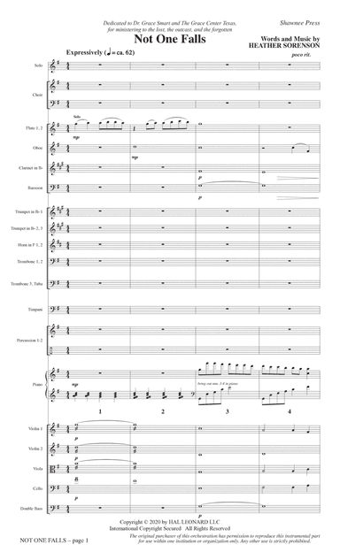 Not One Falls - Full Score