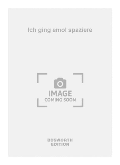 Ich ging emol spaziere