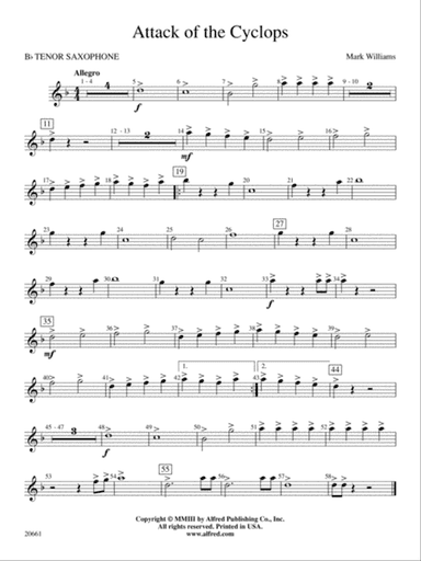 Attack of the Cyclops: B-flat Tenor Saxophone