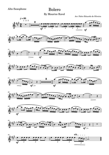 Bolero (Ravel) - Easy Arrangement