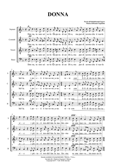 DONNA - Lyrics by Tagore - For SATB Choir