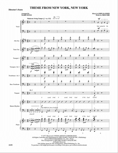 Theme from New York, New York: Score