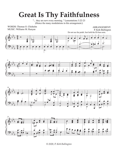 Great is Thy. Faithfulness