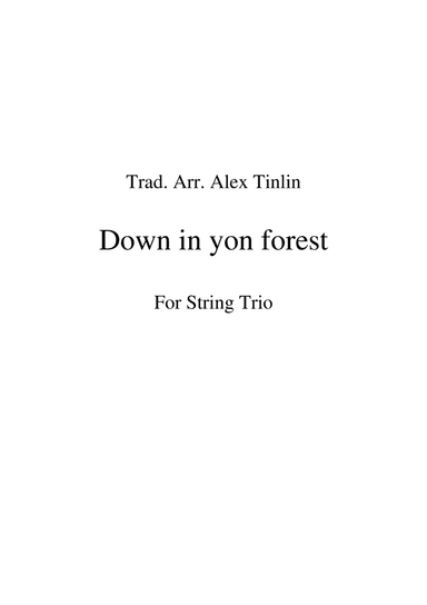 Down in yon forest