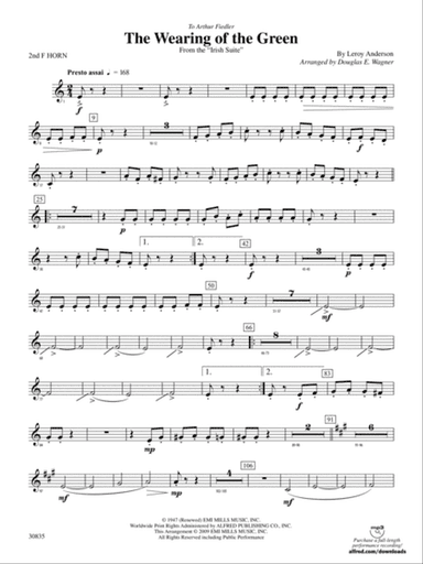 The Wearing of the Green (from the Irish Suite): 2nd F Horn