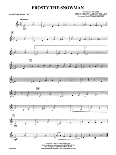 Frosty the Snowman: Baritone T.C.
