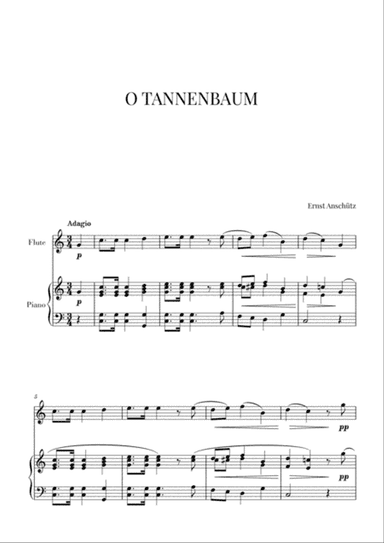 O Tannenbaum for Flute and Piano