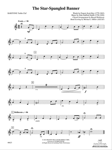 The Star-Spangled Banner: Baritone T.C.