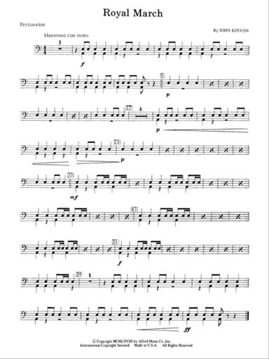 Royal March: 1st Percussion