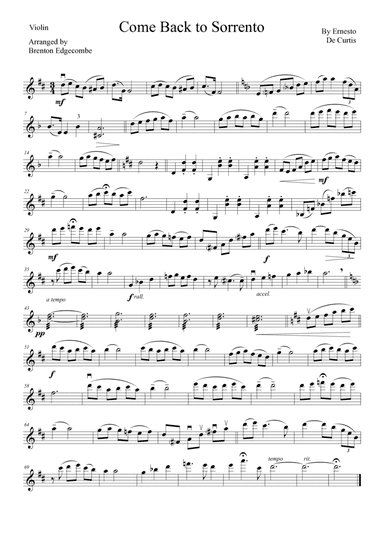 Come Back to Sorrento (Torna a Surriento)