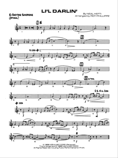 Li'l Darlin': E-flat Baritone Saxophone