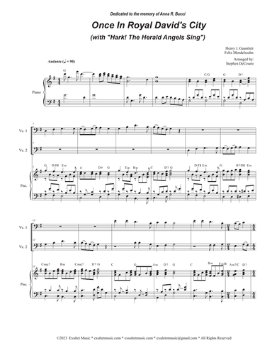 Once In Royal David's City (with "Hark! The Herald Angels Sing") (Cello Duet)