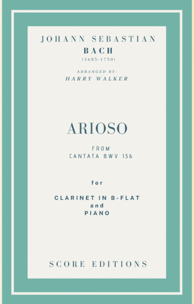 Bach - Arioso from Cantata BWV 156 for Clarinet in B-flat and Piano