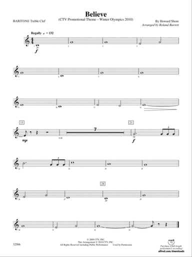 Believe (Winter Olympics 2010): (wp) Baritone T.C.