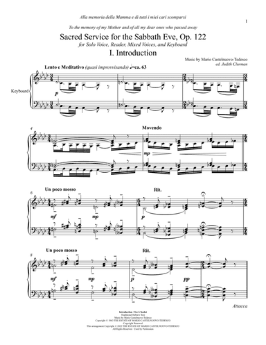 Sacred Service for the Sabbath Eve, Op. 122