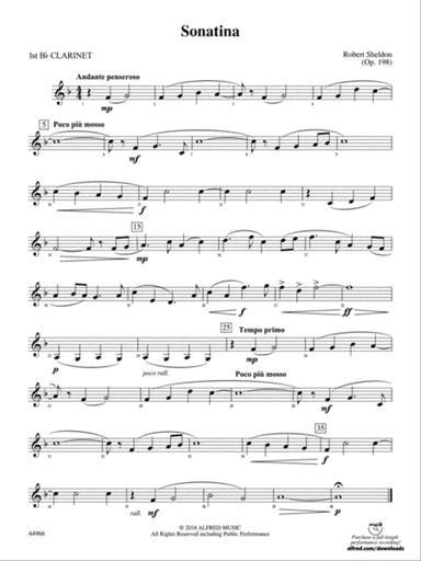 Sonatina: 1st B-flat Clarinet