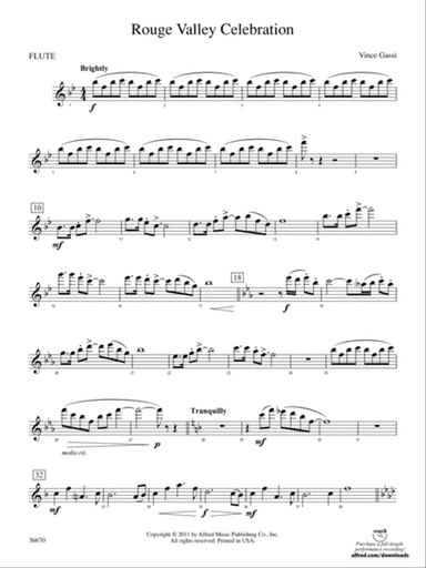 Rouge Valley Celebration: Flute