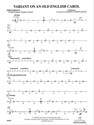 Variant on an Old English Carol: 2nd Percussion