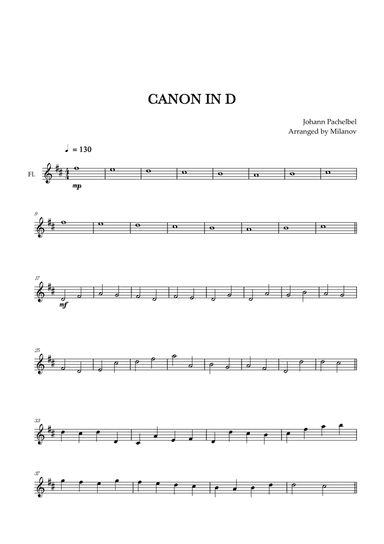 Canon in D | Pachelbel | Flute
