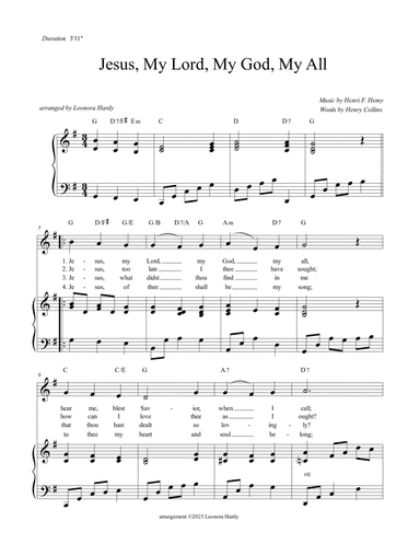 Jesus, My Lord, My God, My All