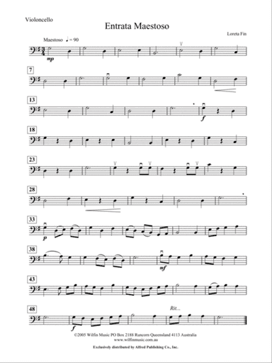 Entrata Maestoso: Cello
