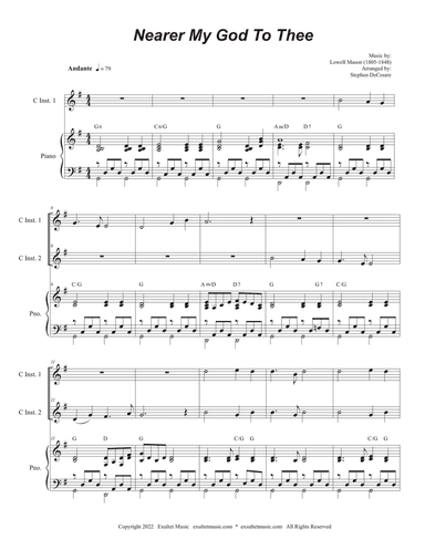Nearer My God To Thee (Duet for C-Instruments)