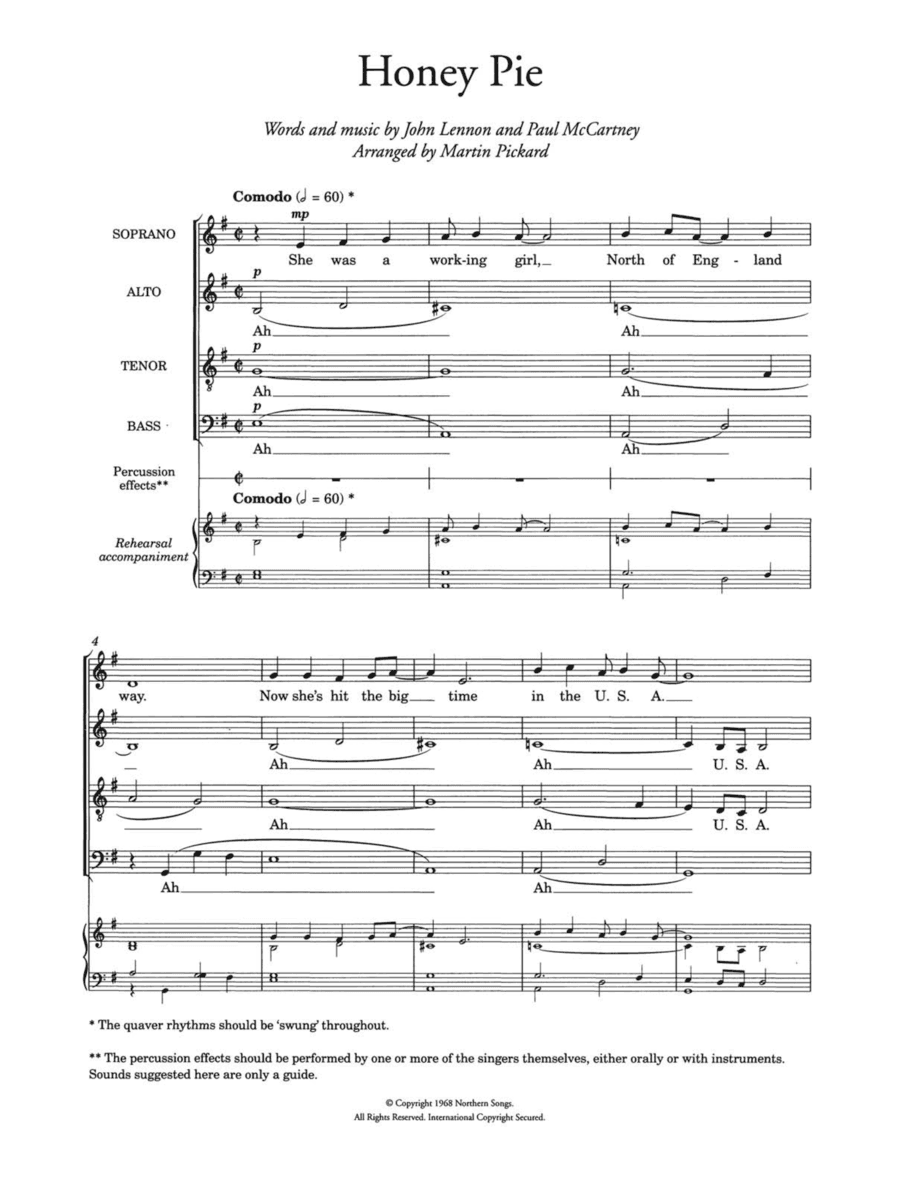 Honey Pie (arr. Martin Pickard)