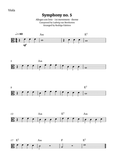 Symphony no. 5 - 1st movement (theme)
