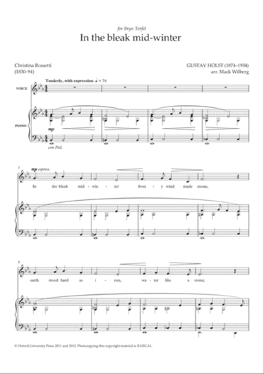 In the bleak mid-winter (solo/low)
