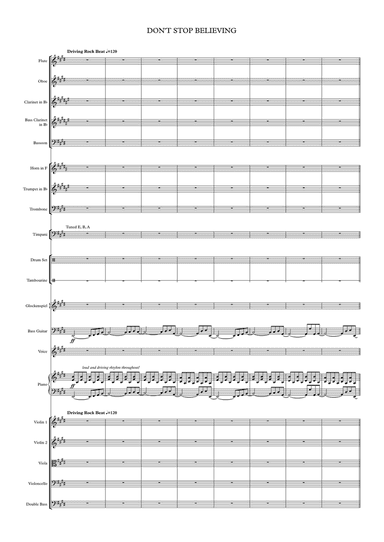 Don't Stop Believin' - Score Only