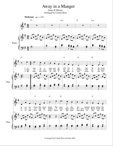 Away in a Manger - solo and piano