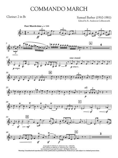 Commando March - Bb Clarinet 2