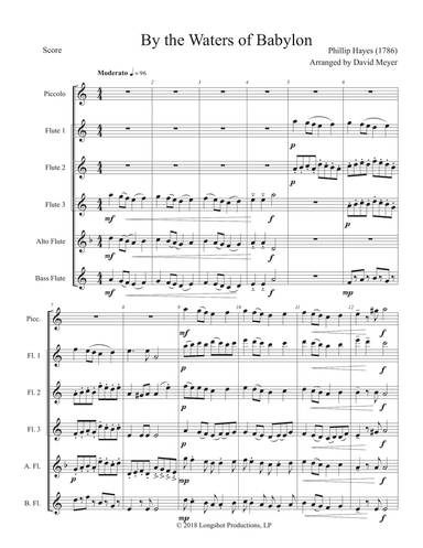 By the Waters of Babylon for Flutes