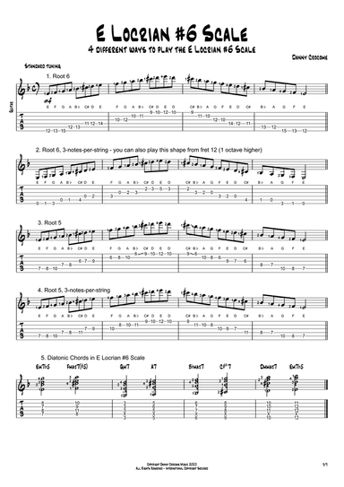 E Locrian #6 Scale (4 Ways to Play)