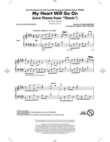 My Heart Will Go On (from Titanic) (arr. Cristi Cary Miller)