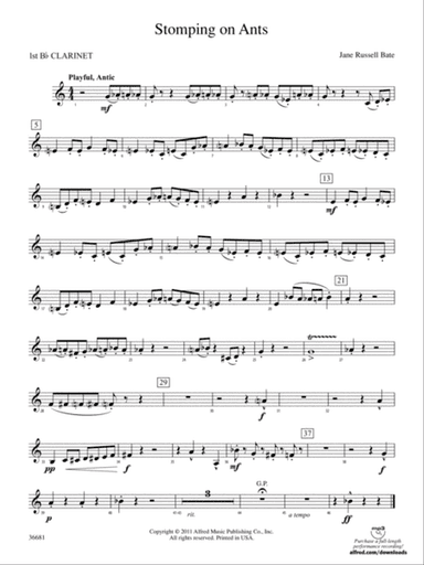 Stomping on Ants: 1st B-flat Clarinet