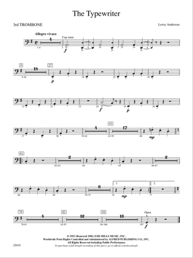 The Typewriter: 3rd Trombone