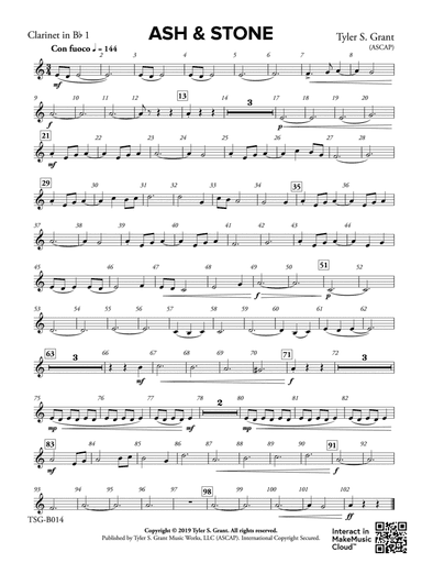 Ash & Stone: 1st B-flat Clarinet