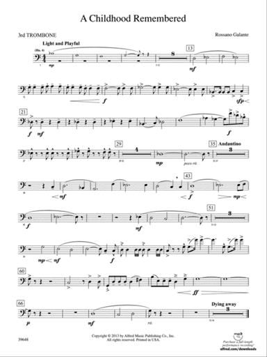 A Childhood Remembered: 3rd Trombone