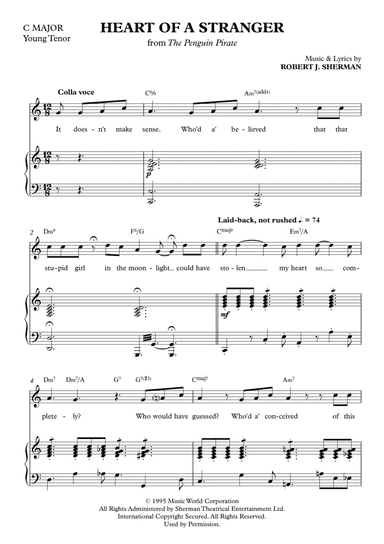 Heart Of A Stranger (C Major)