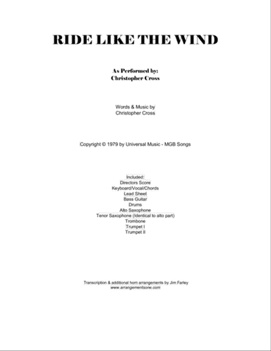 Ride Like The Wind